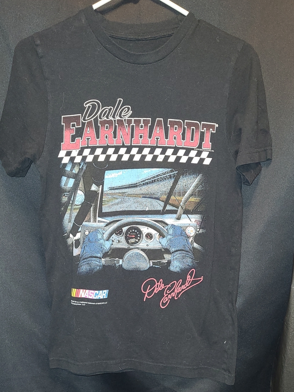 NASCAR t-shirt featuring a graphic of Dale Earnhardt's 2010